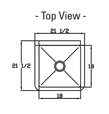 Blue Air BSP-18 Sink, (1) One Compartment