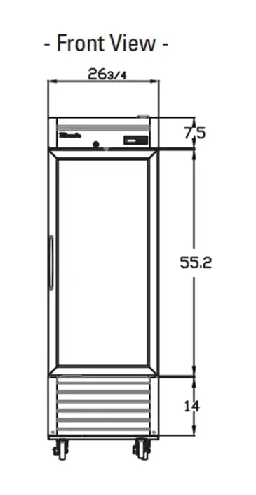 Blue Air BSR23GP-HC Refrigerator, Reach-in
