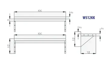 Blue Air WS1224 Shelving, Wall-Mounted