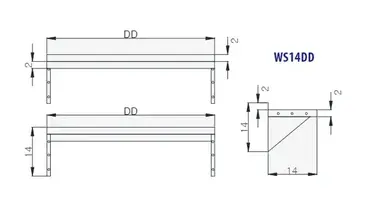 Blue Air WS1424 Shelving, Wall-Mounted