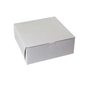 BOXIT CORPORATION Bakery Box, 10" x 10" x 4", White, Paperboard, (100/Case) Box-it 10104B-261