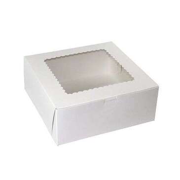 BOXIT CORPORATION Bakery / Cupcake Box, 10" x 10" x 4", White, Paperboard, 6 Cup, (100/Case) Box-it 10104W-126