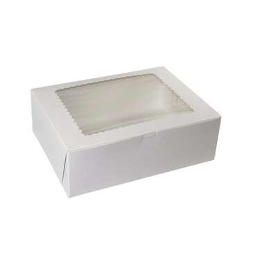 BOXIT CORPORATION Bakery/Cupcake Box, 12" x 9" x 4", White, Paperboard, 6 Jumbo Cup, (100/Case) Box-it 1294W-126