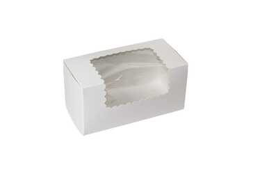BOXIT CORPORATION Bakery/Cupcake Box, 8" x 4" x 4", White, Paperboard, 2 Cup, (100/Case) Box-it 844W-126