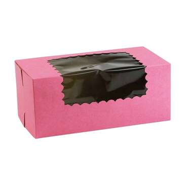 BOXIT CORPORATION Bakery/Cupcake Box, 8" x 4" x 4", Strawberry, Paperboard, 2 Cup, (200/Case) Box-it 844W-195