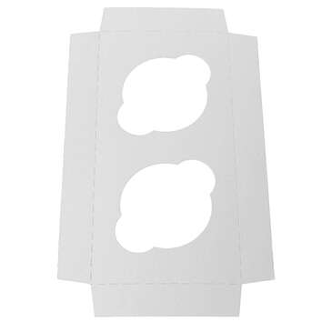 BOXIT CORPORATION Cupcake Insert, 8" x 4", White, 2 Cup, (100/Case) Box-it 84CI-261