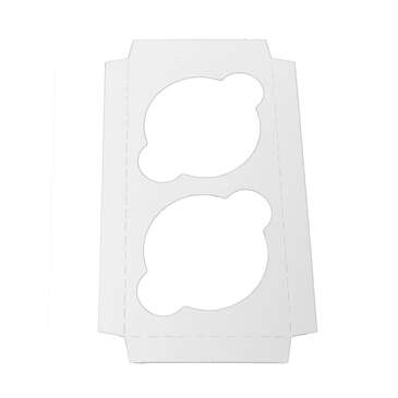 BOXIT CORPORATION Cupcake Insert, 8" x 4", White, Paperboard, 2 Jumbo Cup, (100/Case), Box-it 84JCI-261