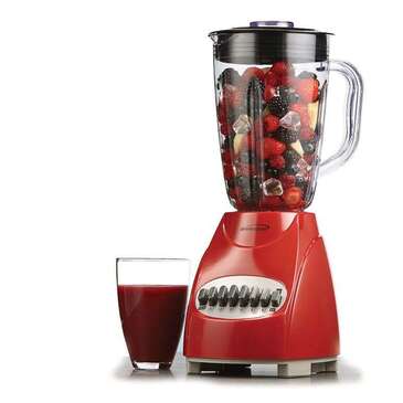 BRENTWOOD APPLIANCES INC Blender, 50oz, Stainless Steel Blades, Red, 12-Speed, BRENTWOOD JB-220R