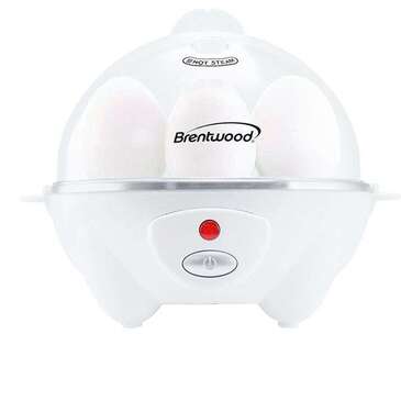 BRENTWOOD APPLIANCES INC Egg Cooker/Steamer,7-Pack, White, BRENTWOOD BRENTS-1045W