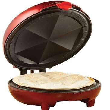 BRENTWOOD APPLIANCES INC Quesadilla Maker, 8 Inch, Electric, Red, BRENTWOOD BRENTS-120 