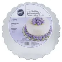 Ardous Trading Ardous Trading Cake platter, 12 in. dia., Silver, 5/PK