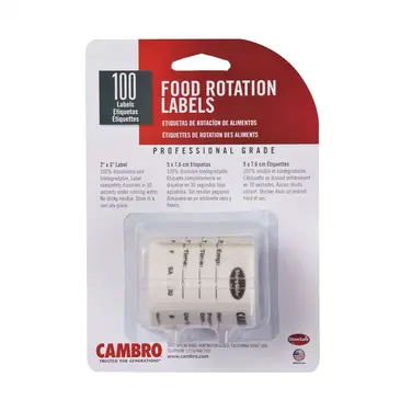 Cambro 23SL Stickers (100 Labels)