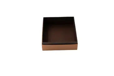 Candy Box, 3-1/2" x 3-1/4" x 1-1/8", Dark Chocolate/ Caramel, Paperboard, (100/Case) BOXit 804-2251/2296