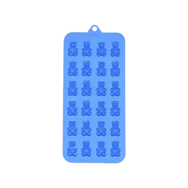 Ardous Trading Ardous Trading Candy mold, 24 cavities, Silicone, Gummy bear shape.