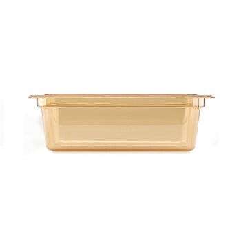 Carlisle Food Pan, 1/2 Size, 4" Deep, Amber, High-Heat Polycarbonate, CARLISLE FOOD SERVICE 10421B13