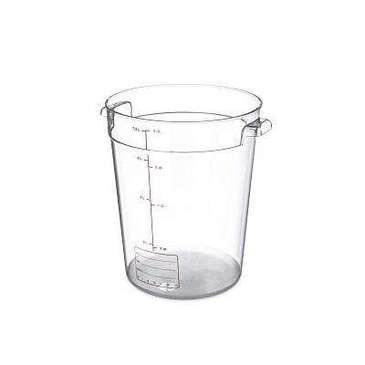 Carlisle Food Storage Container, 8 Quart, Clear, Polycarbonate, Round, Carlisle Food Service 1076607