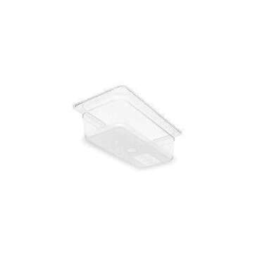 Carlisle Food Pan, 1/3 Size, 4" Deep, Clear, Polycarbonate, CARLISLE FOOD SERVICE 3066107