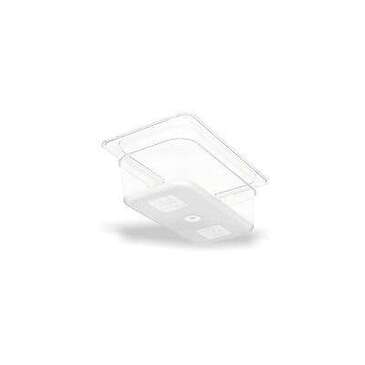 Carlisle Food Pan, 1/4 Size, 4" Deep, Clear, Polycarbonate, CARLISLE FOOD SERVICE 3068107