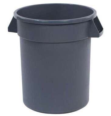 Carlisle Trash Can, 55 Gallon, Grey, Polyethylene, Carlisle 34105523