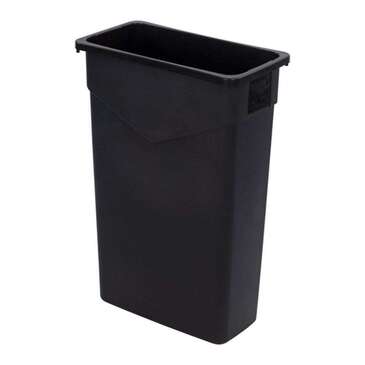Carlisle Trash Can, 23 Gallon, Black, Polyethylene, Carlisle 34202303