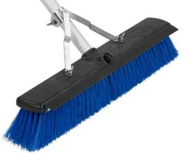 Carlisle Push Broom, 18", Blue, Plastic, Carlisle 3621961814