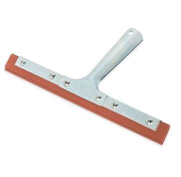 Carlisle Window Squeegee Head, 10", Red, Rubber, Zinc Plated Frame, Carlisle 4007300