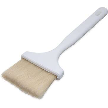 Carlisle Pastry Brush, 3", White, Plastic/Boar, With Hook, Carlisle 4037900