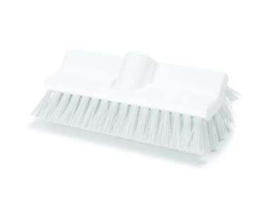 Carlisle Floor Scrub Brush, 10", White, Polypropylene, Carlisle 4042302