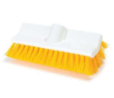 Carlisle Floor Scrub Brush, 10", Yellow, Polypropylene, Carlisle 4042304