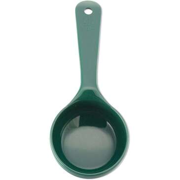 Carlisle Portion Spoon,4OZ,Flat Bottom, Forest Green, Short Handle