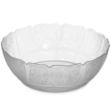 Carlisle Petal Mist Bowl, 5.7 Qt., 12", Clear, Polycarbonate, Carlisle 691407