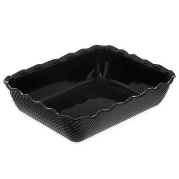 Carlisle Tulip Deli Crock, 10 lb., 13-1/16"L x 10-3/8"W, Black, Without Lid, Carlisle 696603