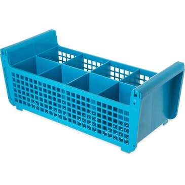 Carlisle Flatware washing Basket, 8 Compartment, Blue, Carlisle C32P114
