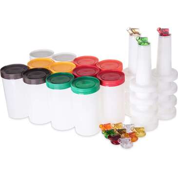 Carlisle Store N Pour Complete Unit, 1 Qt, Assorted Colors, Polyethylene, Carlisle PS601N00