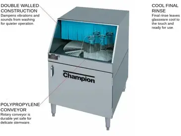 Champion CG Glasswasher, Undercounter / Underbar