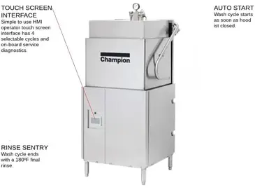 Champion DH-6000 Dishwasher, Door Type