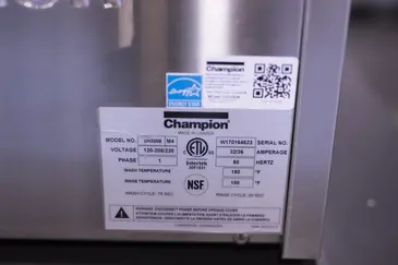 Champion UH330B Dishwasher, Undercounter