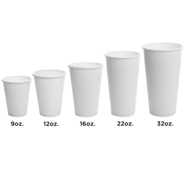 Cold Cup, 12 oz, White, Paper, Karat C-KCP12W