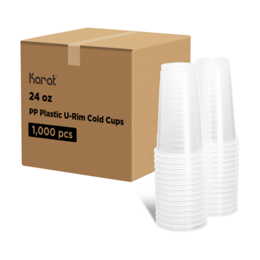 LOLLICUP Cold Cup, 24 oz, Translucent, Plastic, (1,000/Case), Karat C1012