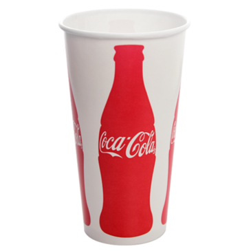 LOLLICUP Cold Cup, 32 oz, Coke Print, Paper, Karat C-KCP32(COKE)