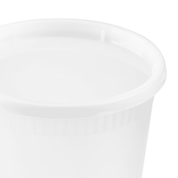 Container, 32 oz, Clear, Polypropylene, With Lid, (240/Case), Karat FP-IMDC32-PP