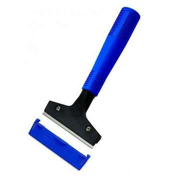 CONTINENTAL MANUFACTURING CO. Scraper, 4" x 8", Blue, Plastic Handle, Continental 2556