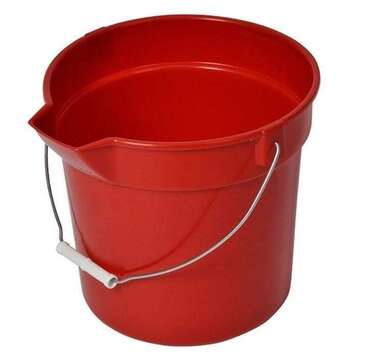 CONTINENTAL MANUFACTURING CO. Utility Bucket, 10 Qt., Red, Plastic, Huskee, Continental 8110RD