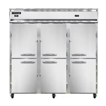 Continental Refrigerator 3RRFNSAHD Refrigerator Freezer, Reach-In