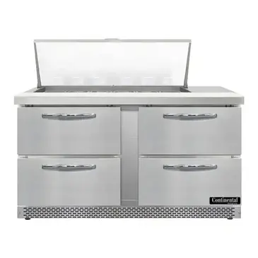 Continental Refrigerator D60N18M-FB-D Refrigerated Counter, Mega Top Sandwich / Salad Un