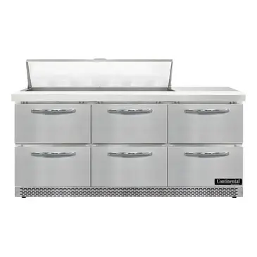 Continental Refrigerator D72N12-FB-D Refrigerated Counter, Sandwich / Salad Unit