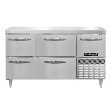 Continental Refrigerator DRA60NSS-D Refrigerated Counter, Work Top