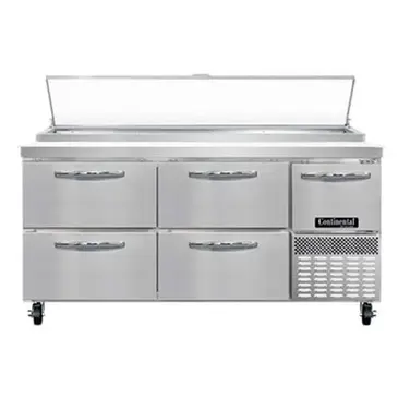 Continental Refrigerator PA68N-D Refrigerated Counter, Pizza Prep Table