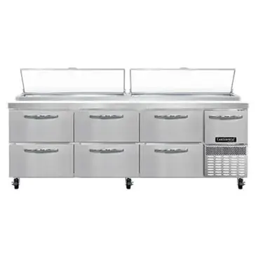 Continental Refrigerator PA93N-D Refrigerated Counter, Pizza Prep Table