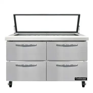 Continental Refrigerator SW48N18M-HGL-D Refrigerated Counter, Mega Top Sandwich / Salad Un